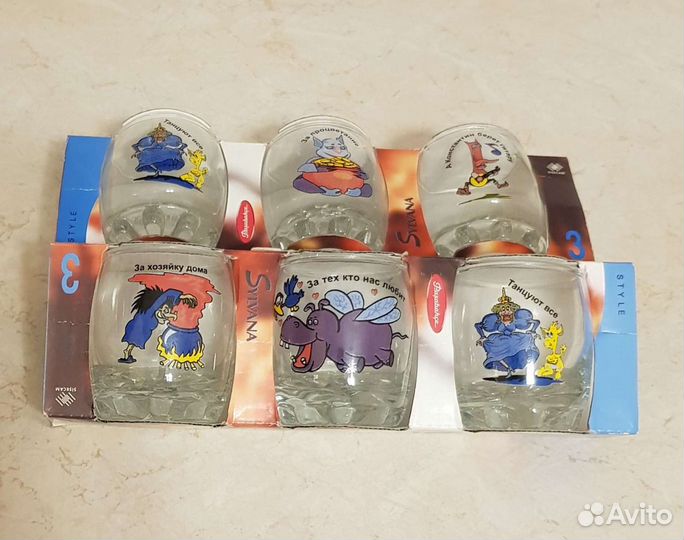 Новые наборы стаканов/стопок из стекла