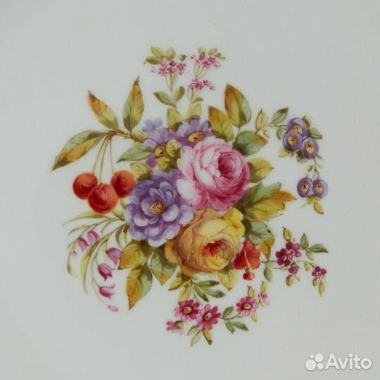 Тарелка Роспись цветы позолота Thomas Goode Copela