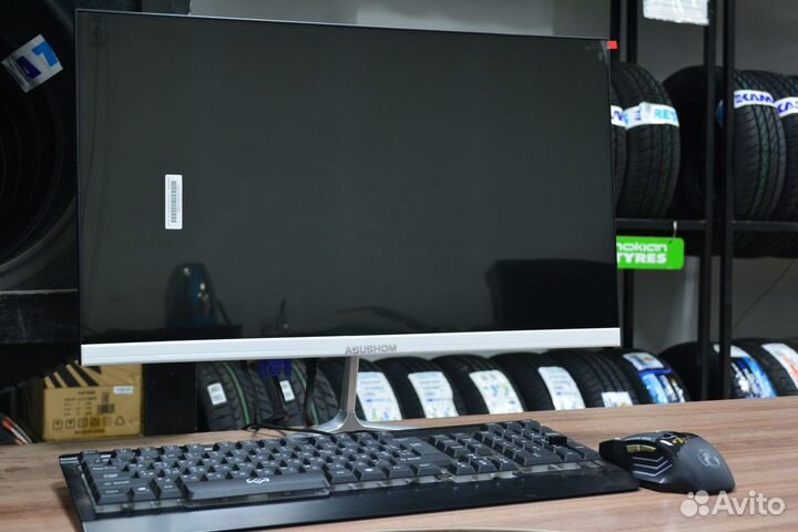 Игровой монитор asushom, 24 дюйма 75 Гц изогнутый