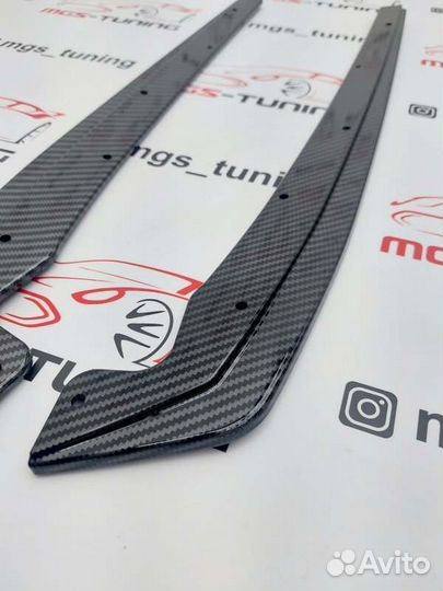 Сплиттеры в задний бампер под карбон бмв 5 G30