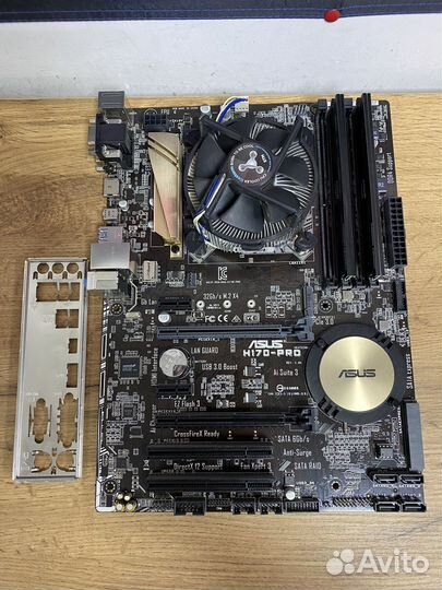 Комплект Asus H170-Pro + i3-6100 + 16Gb DDR4+кулер