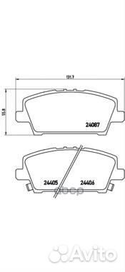 Колодки тормозные P28037