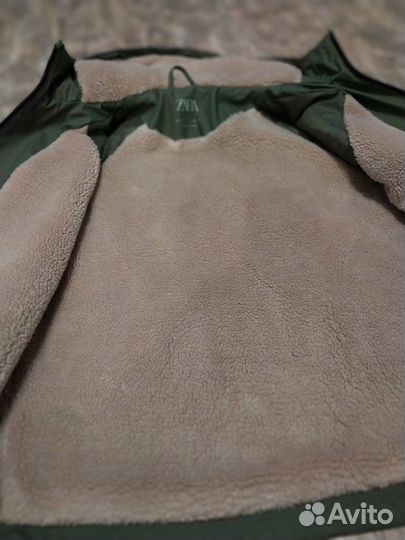 Куртка-парка zara 134 прорезиненная