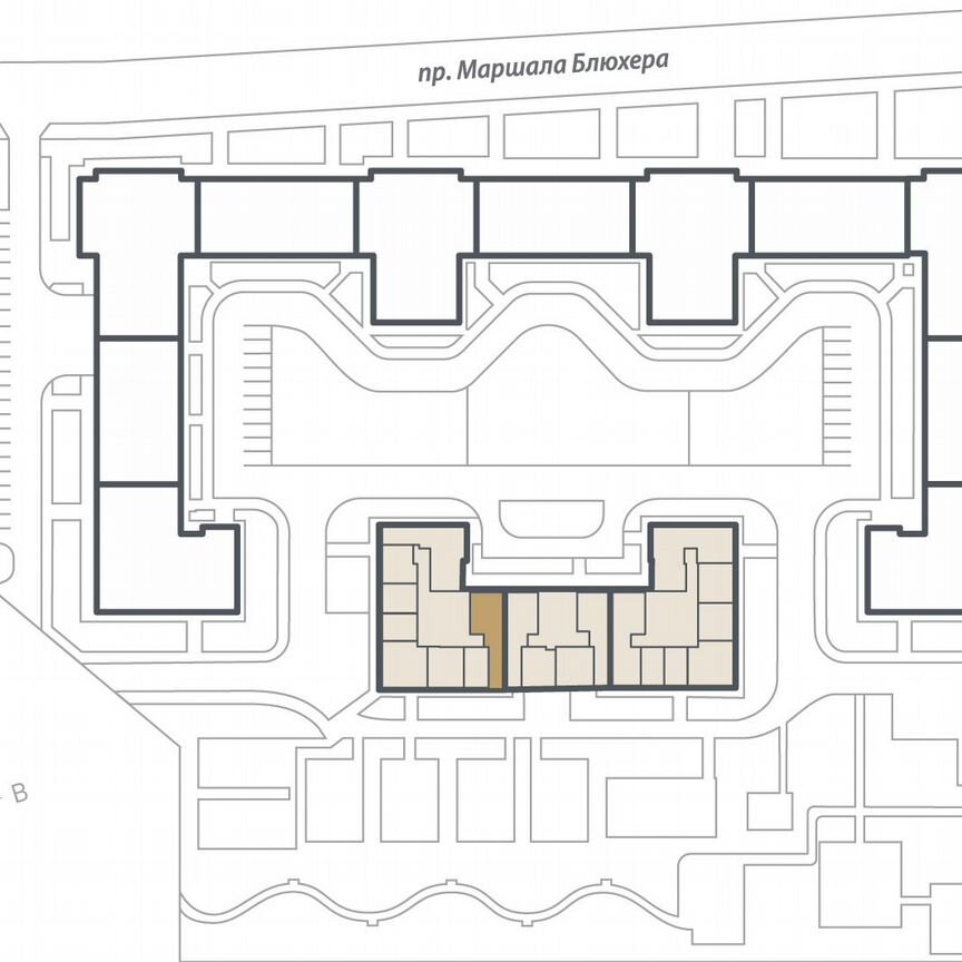 2-к. квартира, 68,7 м², 13/16 эт.