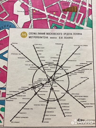 Москва и ВДНХ. Схематический план 1976 г