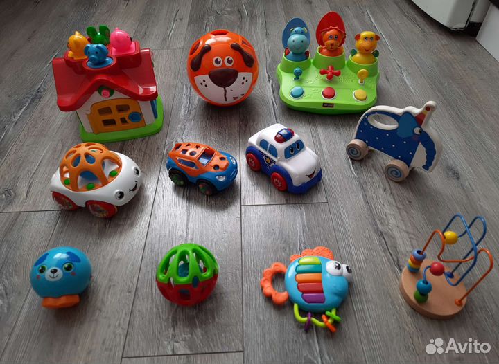 Развивающие музыкальные игрушки, машинки, сортеры