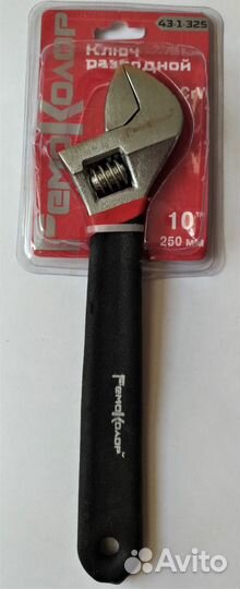 Ключ разводной 250 мм ремоколор 43-1-315