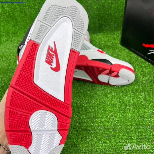 Кроссовки Nike Jordan 4 Красно-Белый