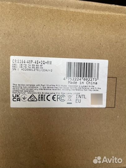 Mikrotik CRS354-48P-4S+2Q+RM новые