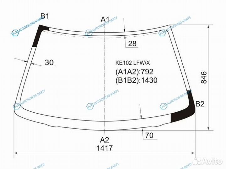 KE102 lfwx Стекло лобовое toyota corolla levinspri