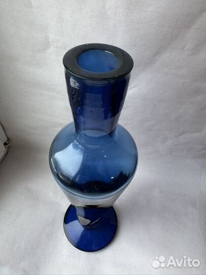 Графин Дятьково авт. Шувалов синее стекло