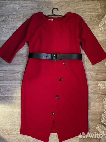 Платье женское красное, нарядное 52