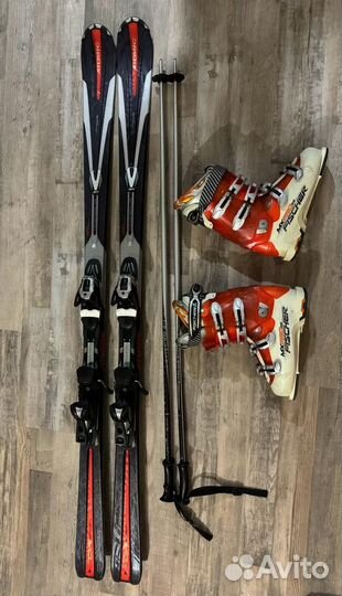 Горные лыжи Atomic ботинки Fisher мужские комплект