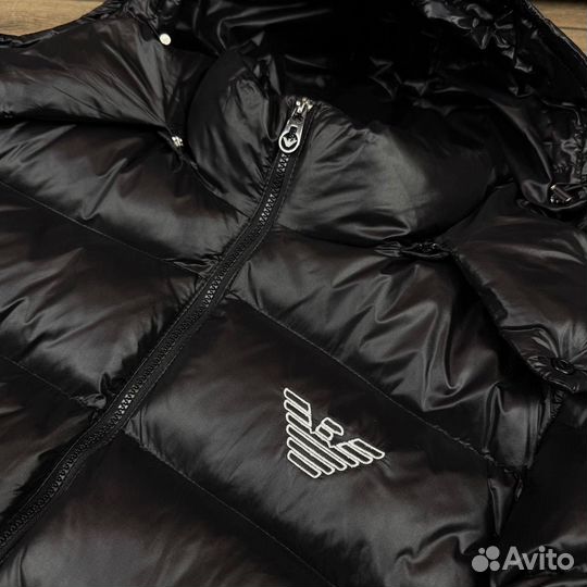 Пуховик emporio Armani мужской черный пух