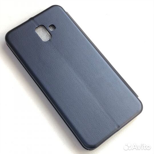 Кожаный чехол-книжка на Samsung J6 Plus