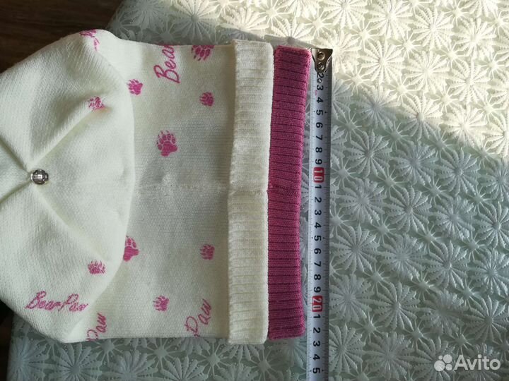 Шапки белая, серая, розовая. За 1 шт