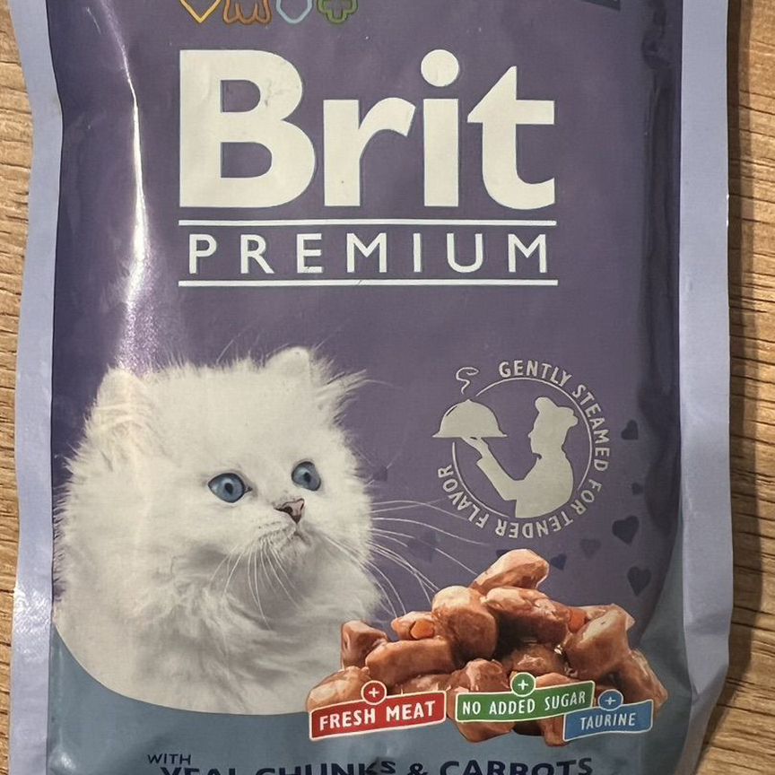 Влажный корм для котят brit premium