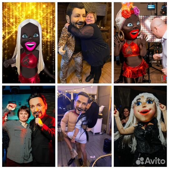 Ростовые куклы Жорик, Михайлов, Пирожков, Мулатки