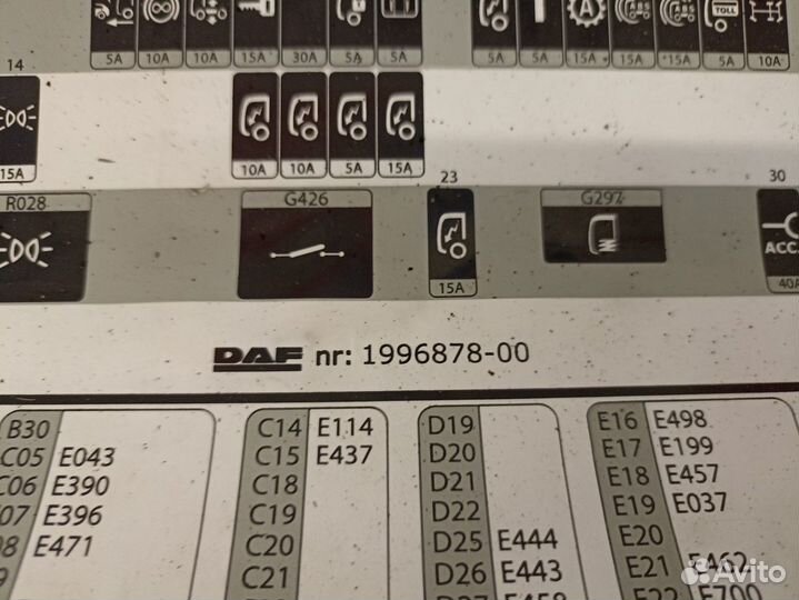 1845368 Крышка бардачка Daf XF106