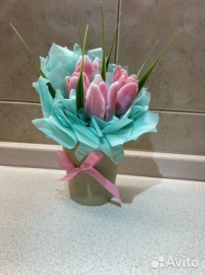 Букет тюльпанов ручной работы