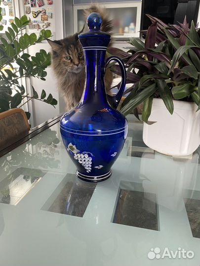 Графин цветное стекло СССР