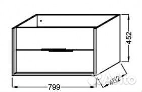 Мебель для ванной Jacob Delafon Vivienne 80 белая/серая матовая