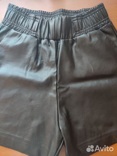 Шорты женские кожаные