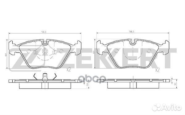 Колодки торм. диск. передн. BMW 3 (E36) 92- 5