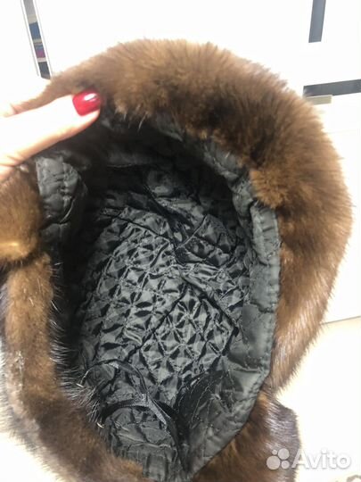Шапка ушанка норковая женская