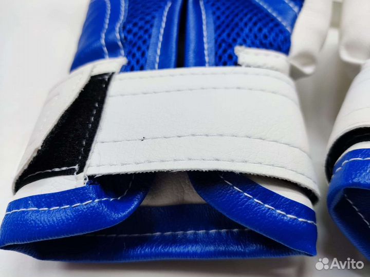 Боксёрские перчатки RuscoSport бело-синие