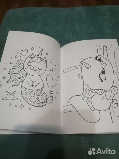 Раскраска для девочек. Кот единорог