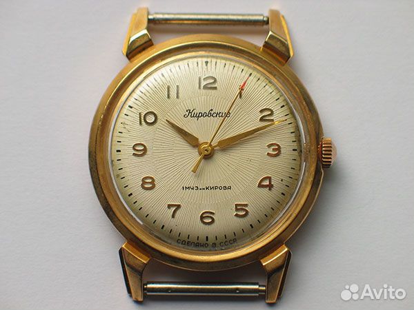 Часы Кировские краб позолота