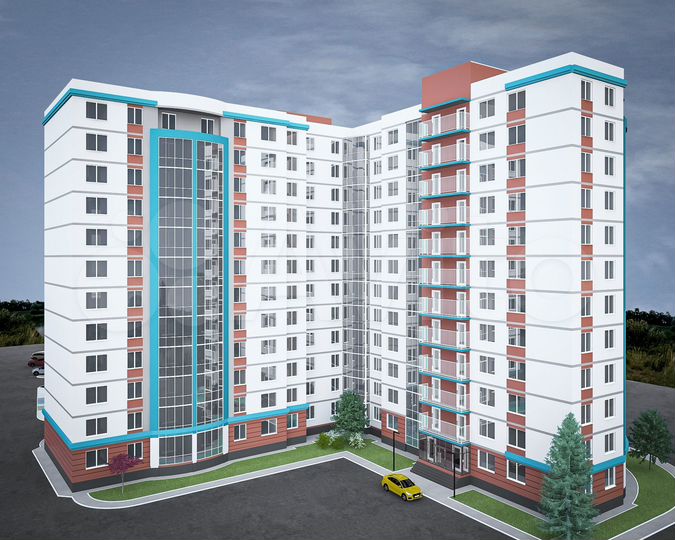 1-к. квартира, 43,6 м², 12/12 эт.