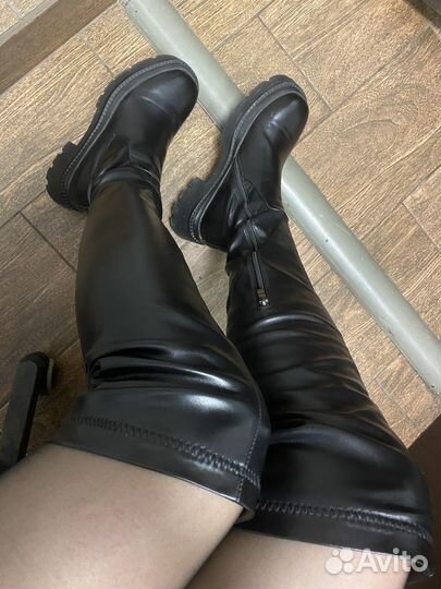 Сапоги ботфорты чулки