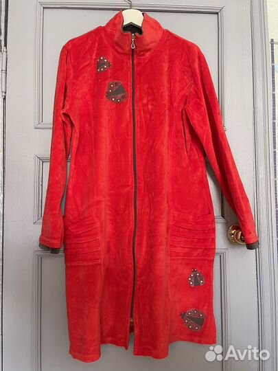 Велюровый халат 58-60