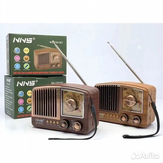 Портативная FM радио колонка NS-3381BT - 800