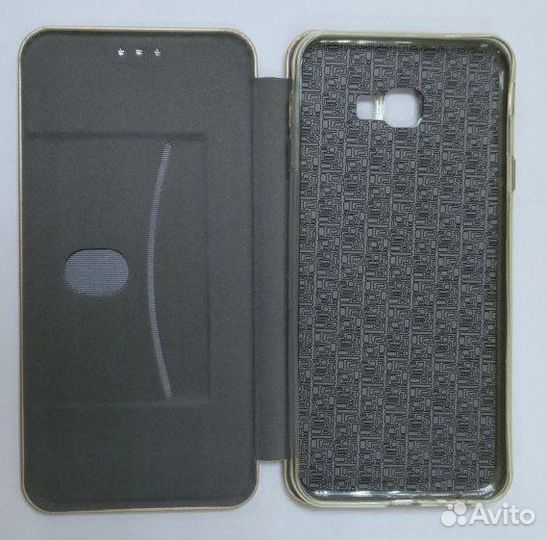 Чехол Samsung Galaxy J4 Plus, книжка, цвет золото