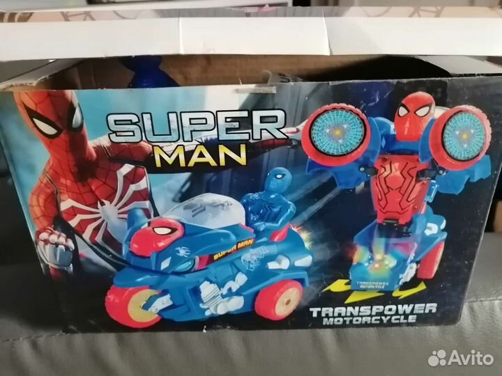 Человек паук мотоцикл с светомузыкой