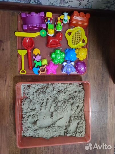 Кинетический песок с песочницей