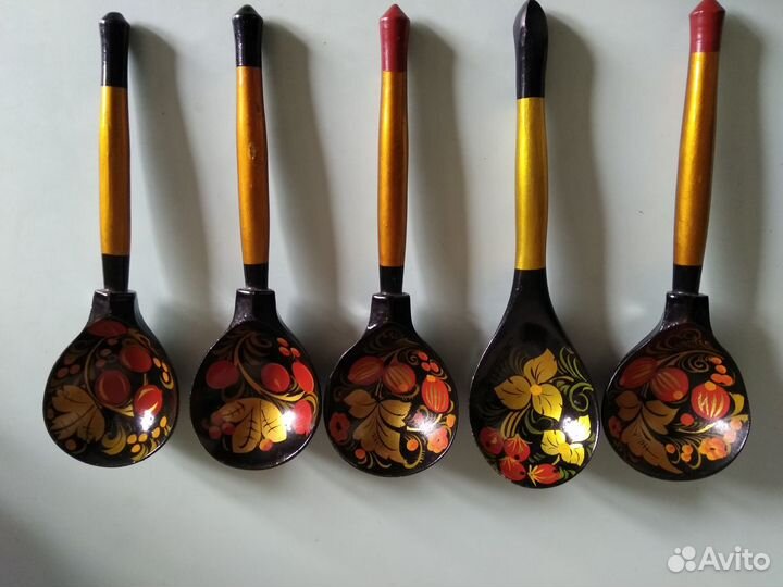 Хохлома деревянные ложки новые СССР