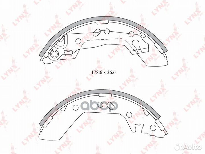 Колодки тормозные барабанные зад BS3601 LYN