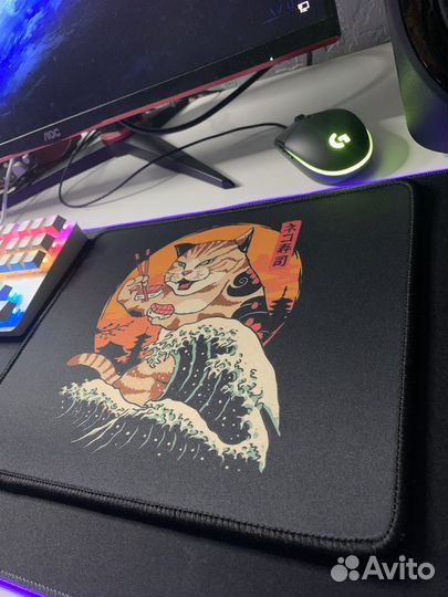 Новый Игровой Коврик для мыши Japan Cat