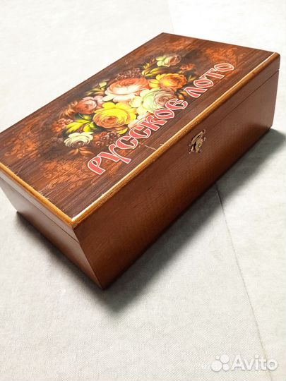 Русское лото в деревянной коробке 