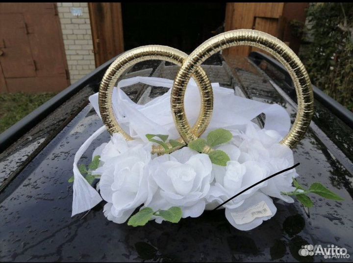 Свадебные украшения на машину