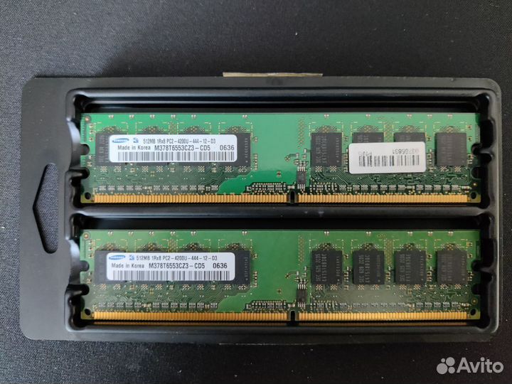 Память DDR2 512 Мб 2 планки