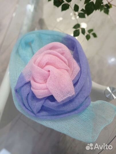 Шарф палантин из мохера