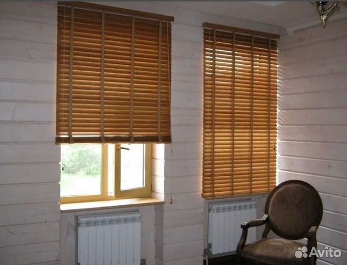 Горизонтальные жалюзи деревянные / бамбуковые