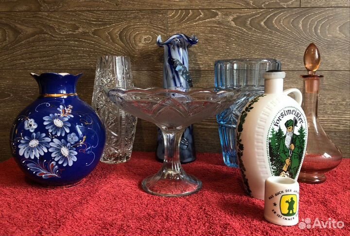 Вазы и штофы. Хрусталь, стекло, фарфор
