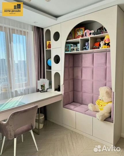 Шкаф в детскую с рабочей зоной