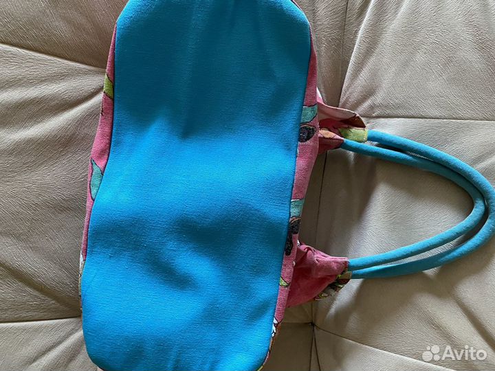 Сумка пляжная текстиль и пайетки